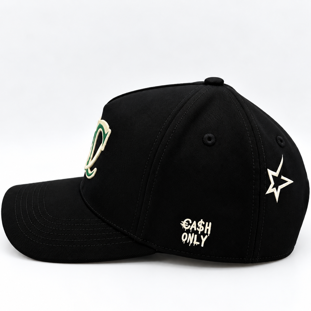 Cash Only Black Diamond Money Man Embroidered Adjustable Hat