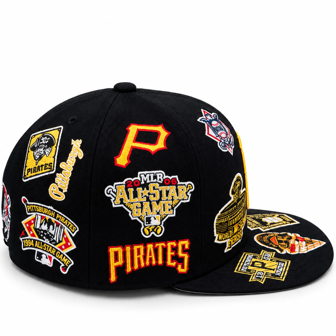 New Era Pittsburgh Pirates World Series Patch Collection Black 59FIFTY Fitted Hat