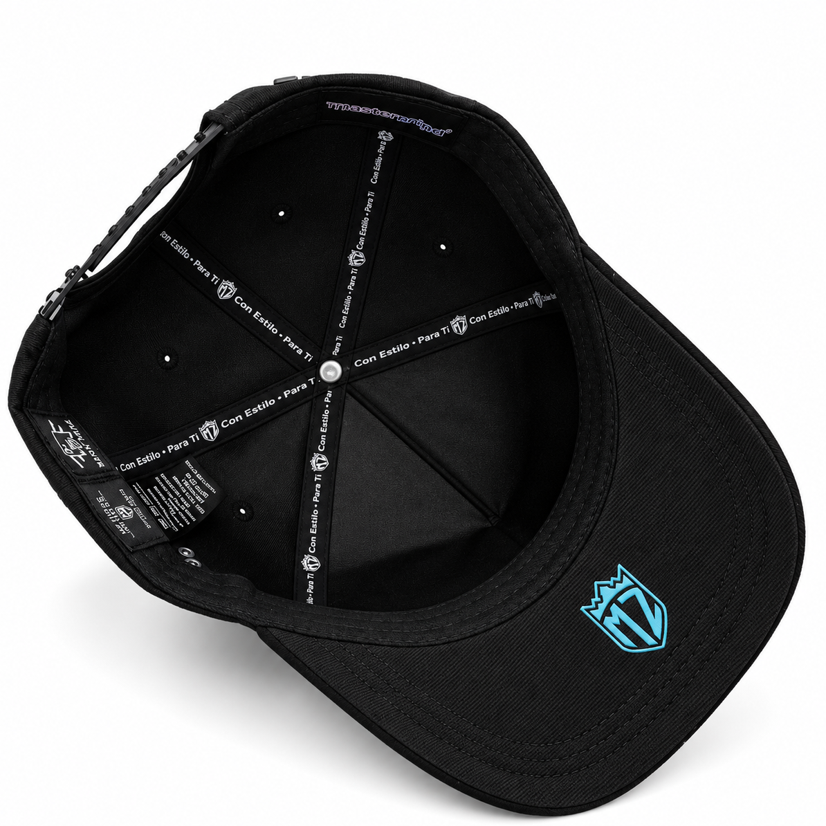 Una Disculpa Para Absolutamente Nadie Black & Turquoise Snapback Hat
