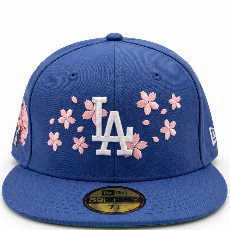 New Era Los Angeles Dodgers Cherry Blossom Blue 59FIFTY Fitted Hat