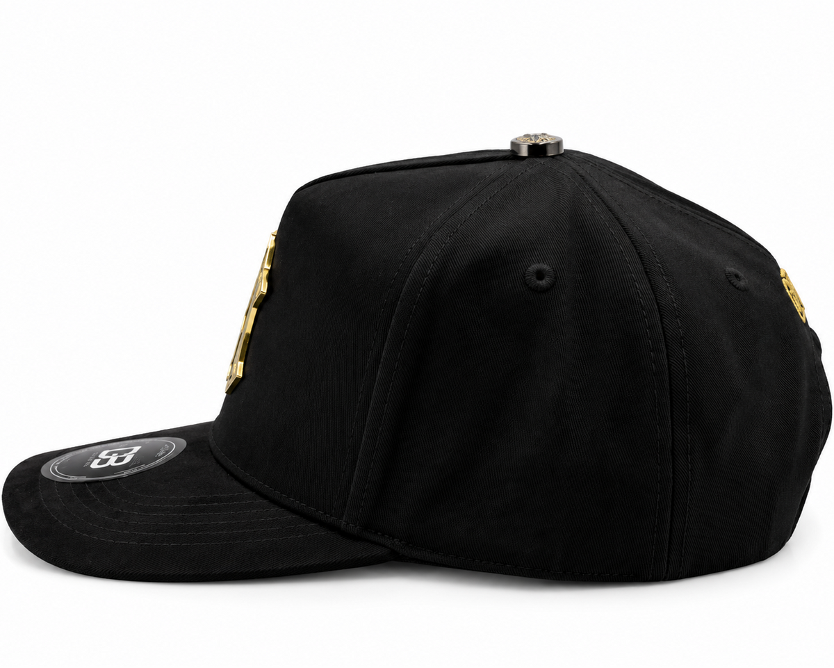 DB Hats New York Yankees Golden Series Black & Gold Snapback Hat