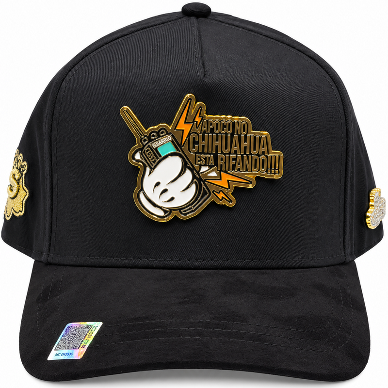 MZ Hats “a Poco No Chihuahua Está Rifando” Black Snapback Hat
