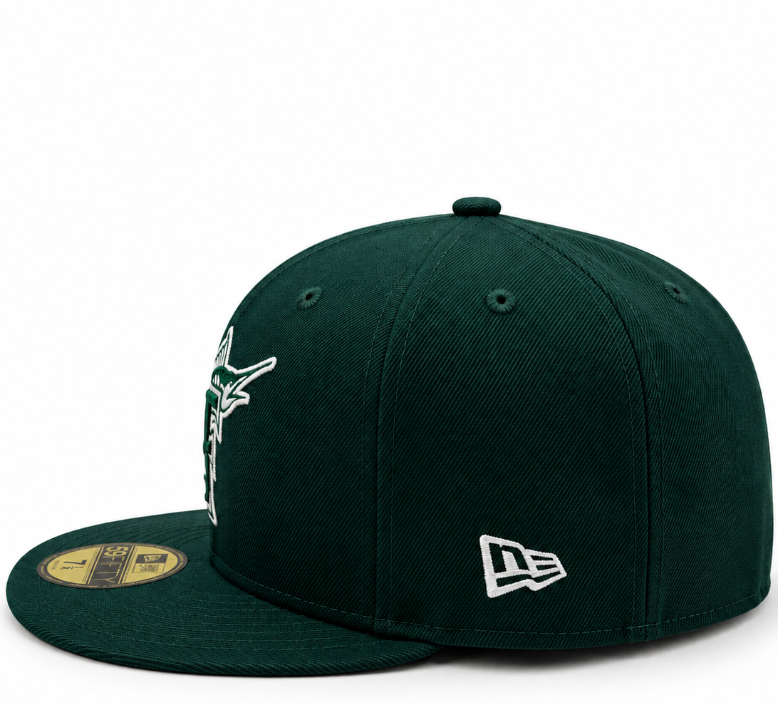 New Era Florida Marlins Dark Green 59FIFTY Fitted Hat