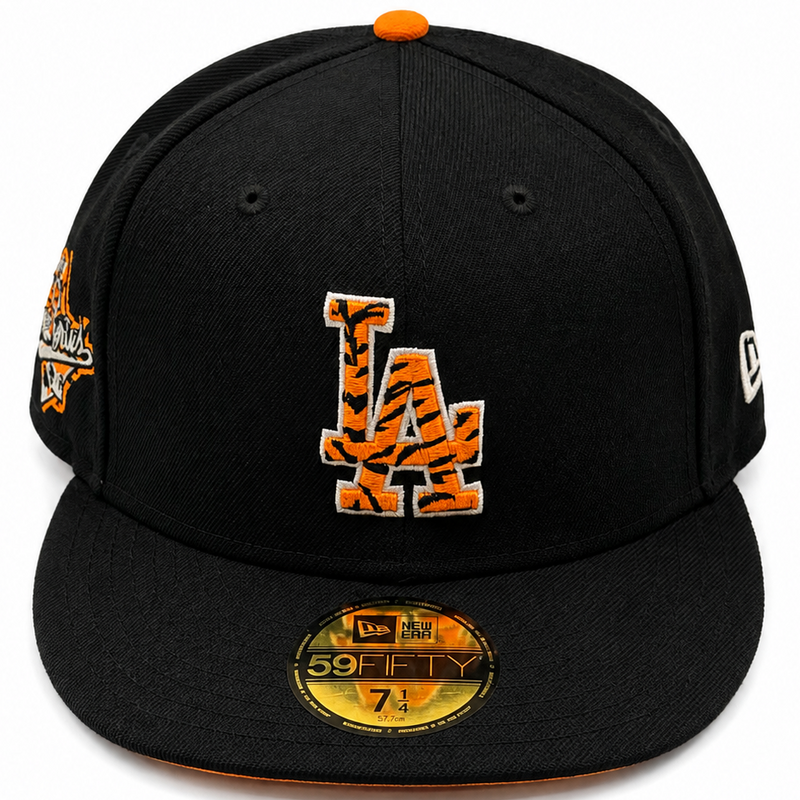 New Era Los Angeles Dodgers Tiger Camo Black & Orange 59FIFTY Fitted Hat
