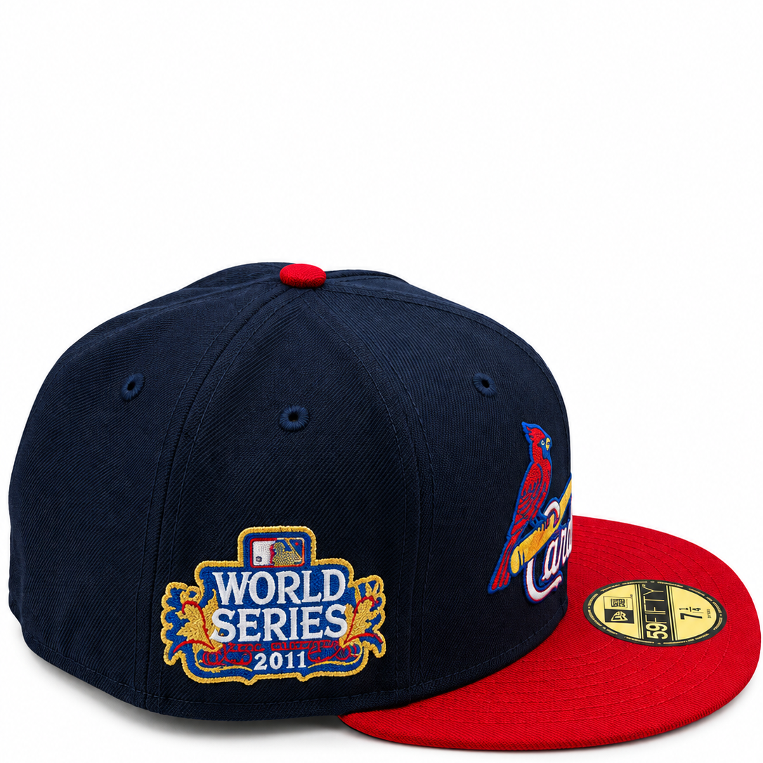 New Era St. Louis Cardinals 2011 World Series Navy & Red Fitted Hat – Dominican Republic Flag