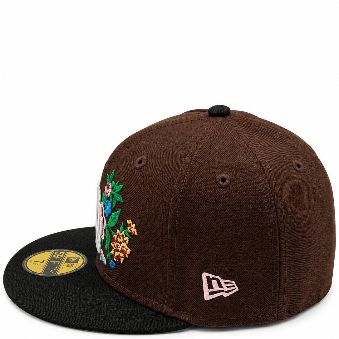 New Era Los Angeles Dodgers Floral Dragon 59FIFTY Fitted Hat – Brown/Black