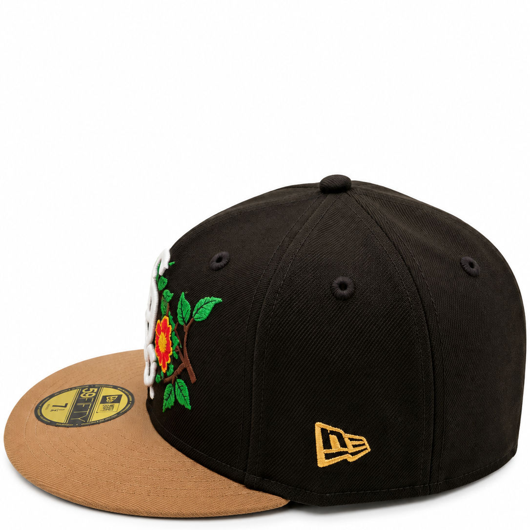 New Era Chicago White Sox 125th Anniversary Floral 59FIFTY Fitted Hat – Black/Tan