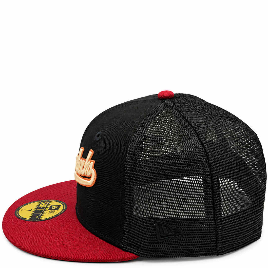 New Era Arizona Diamondbacks Black & Red 59FIFTY Fitted Trucker Hat