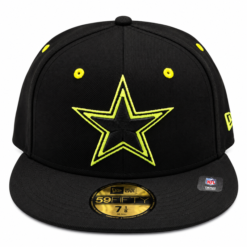 New Era Dallas Cowboys Neon Star Black 59FIFTY Fitted Hat