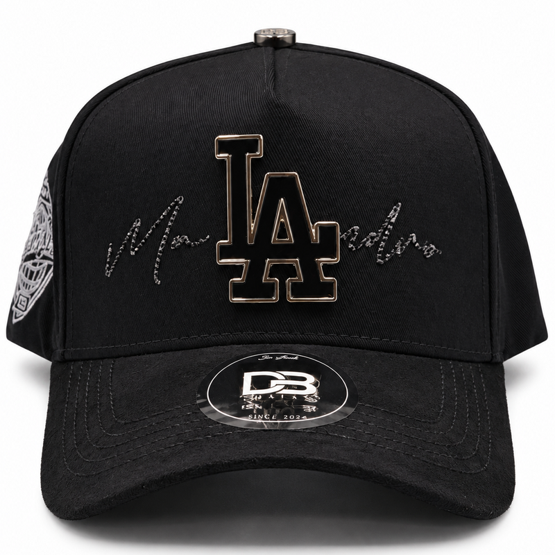 DB Hats Los Angeles LA Midnight Club Black Suede Snapback Hat
