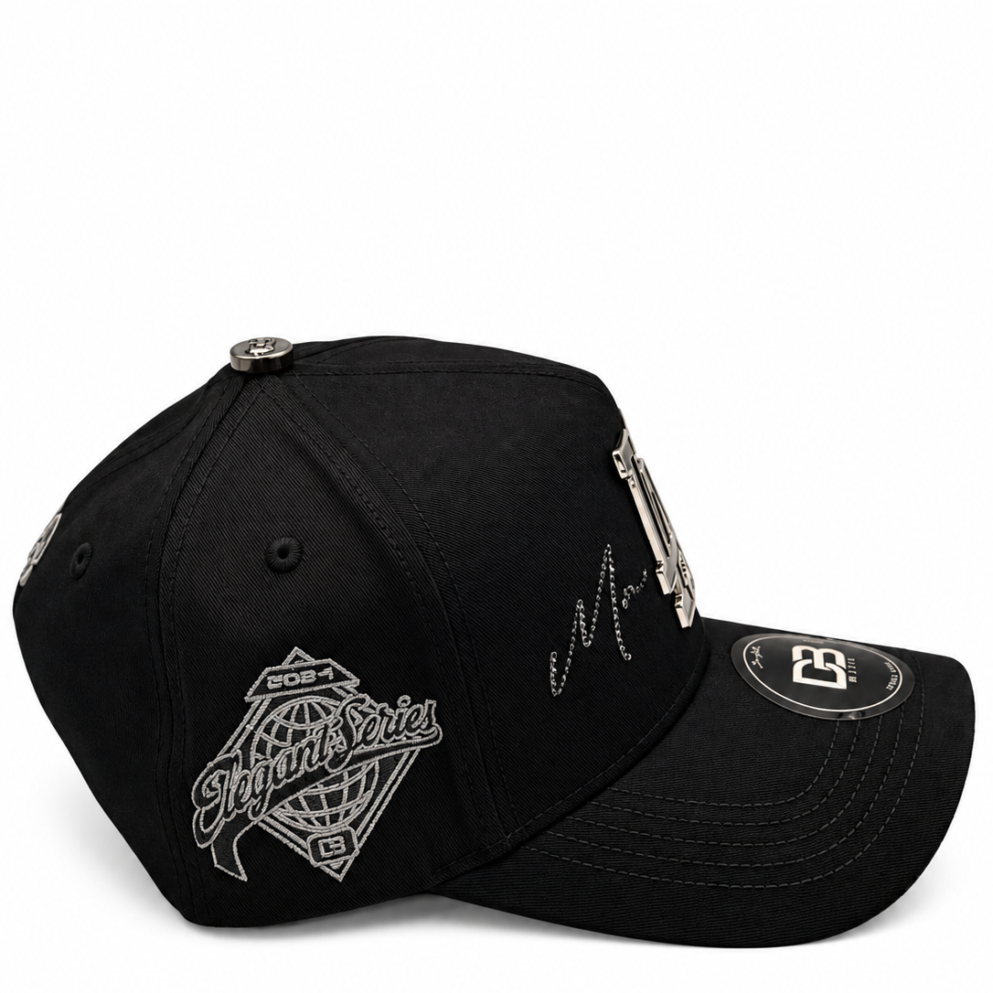 DB Hats Los Angeles LA Midnight Club Black Suede Snapback Hat