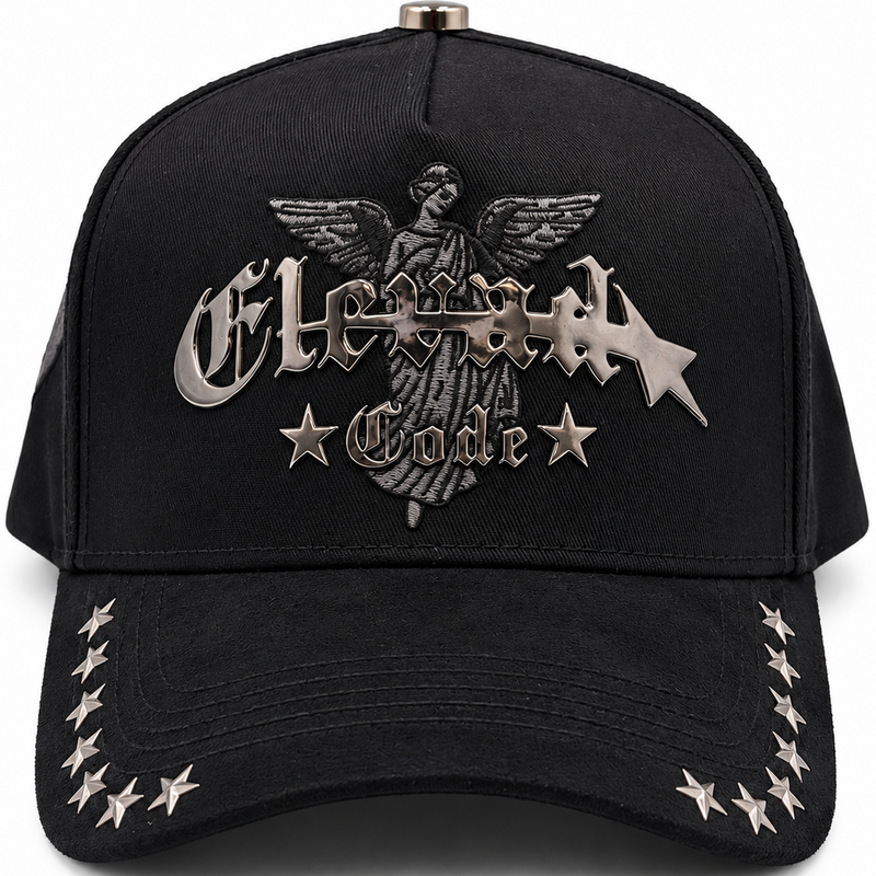 Elevado Black & Silver Star Snapback Hat