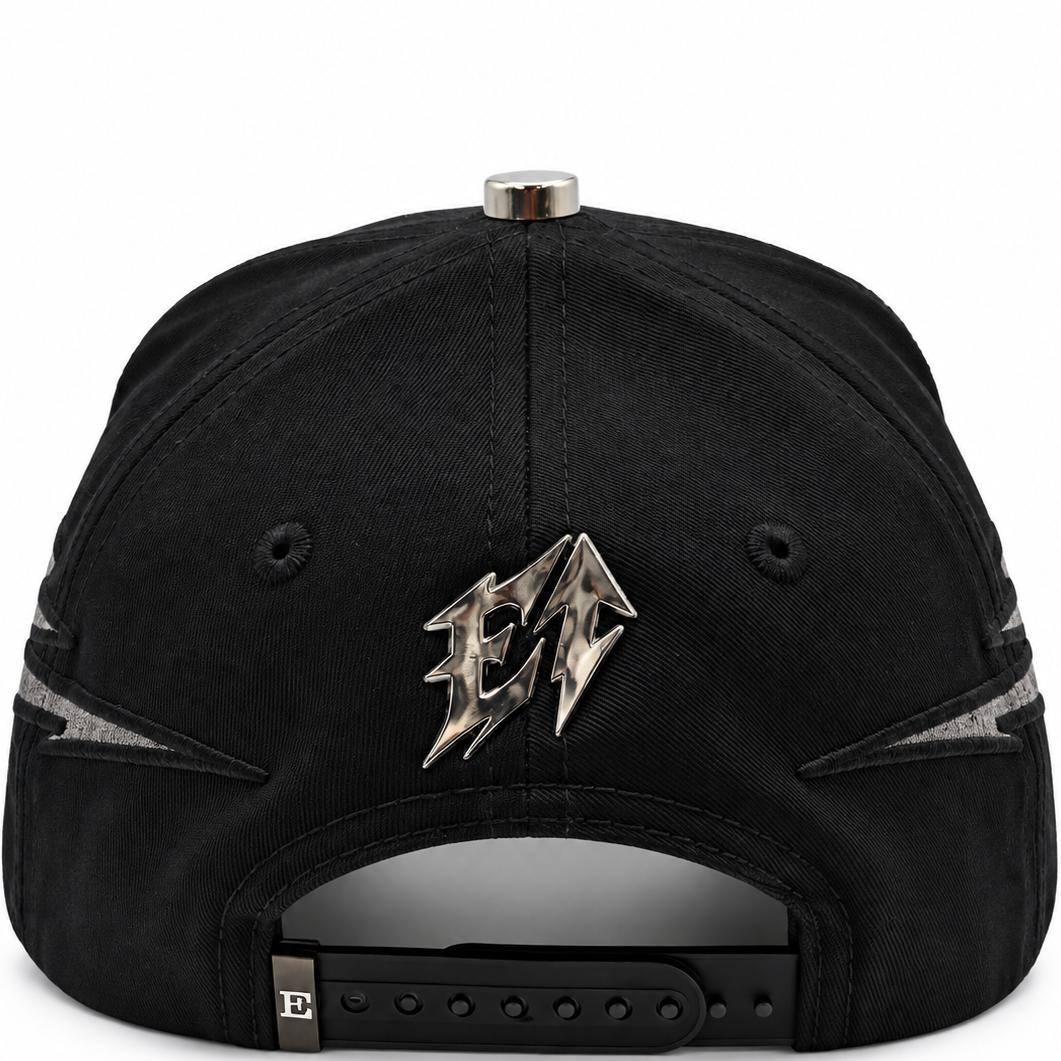 Elevado Black & Silver Star Snapback Hat