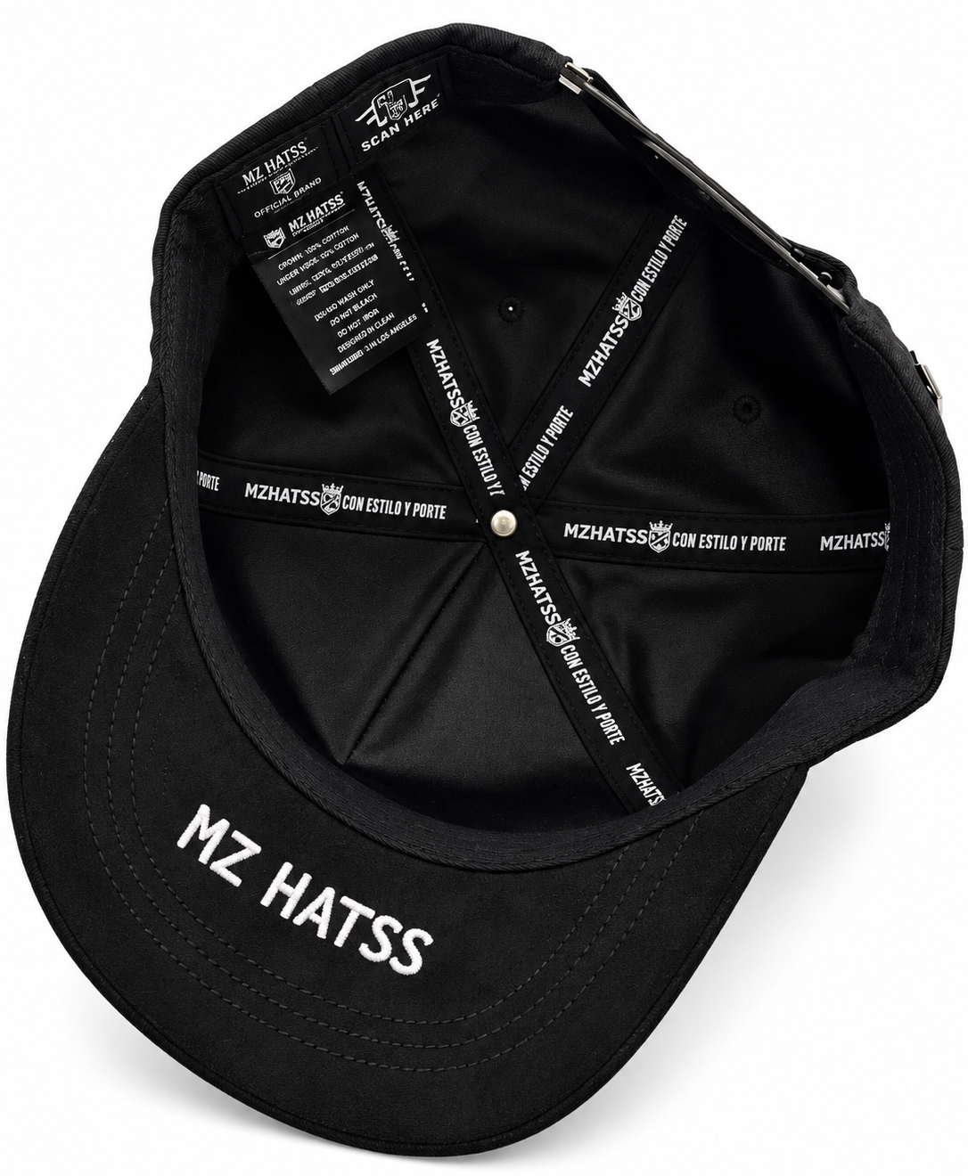MZ Hats San Diego Padres Black Rhinestone Snapback Hat