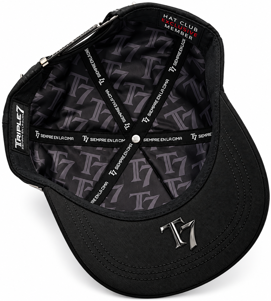 Triple Seven LA Black & Silver Star Snapback Hat