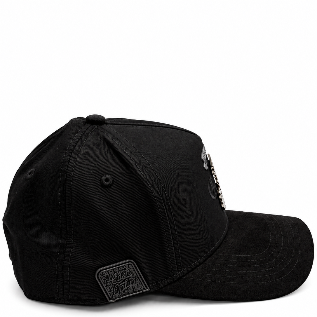 Cash Only Dangerous Cobra Black Suede Snapback Hat