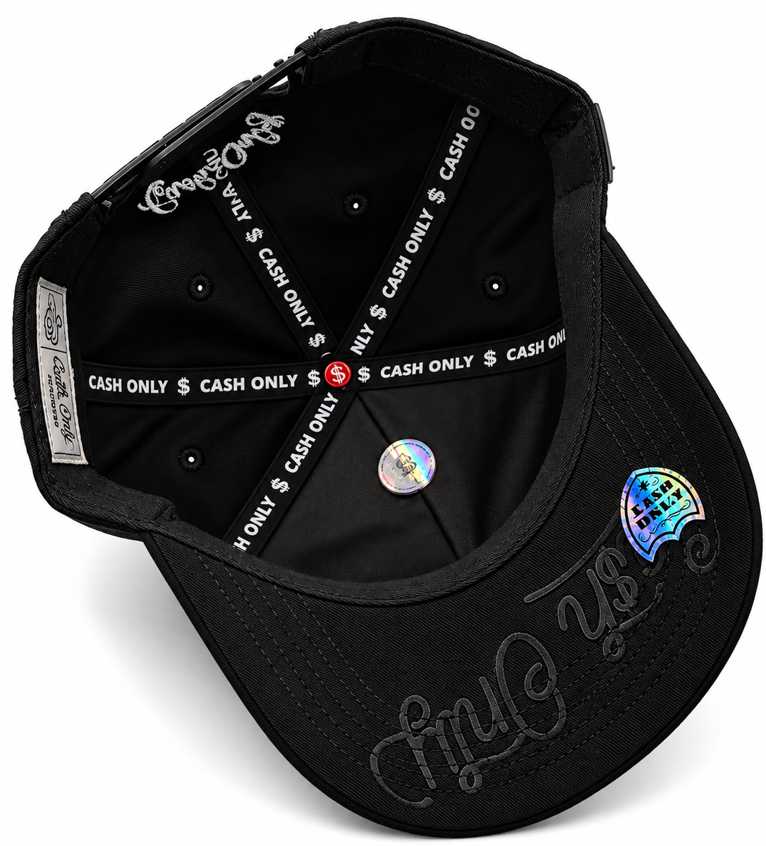 Cash Only Dangerous Cobra Black Suede Snapback Hat