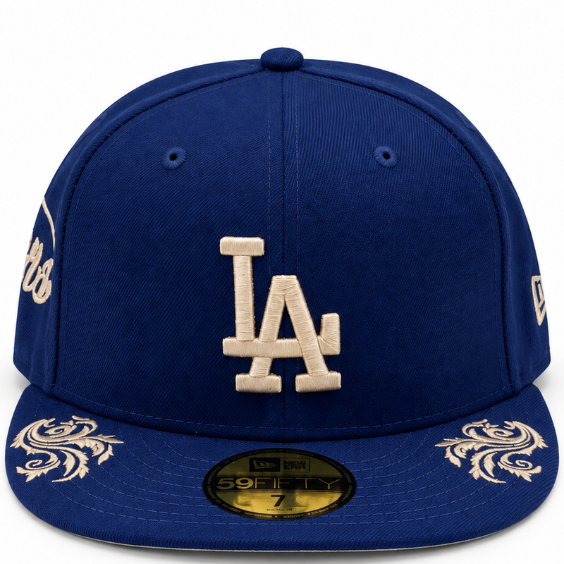 New Era Los Angeles Dodgers Royal Blue Script 59FIFTY Fitted Hat