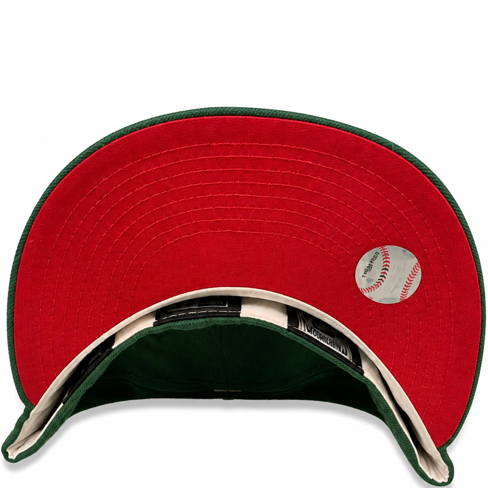 Anaheim Angels dark green New Era 59FIFTY fitted hat - back view