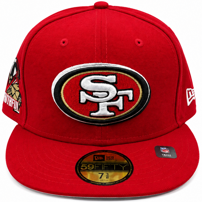 San Francisco 49ers Red New Era 59FIFTY fitted hat - front view