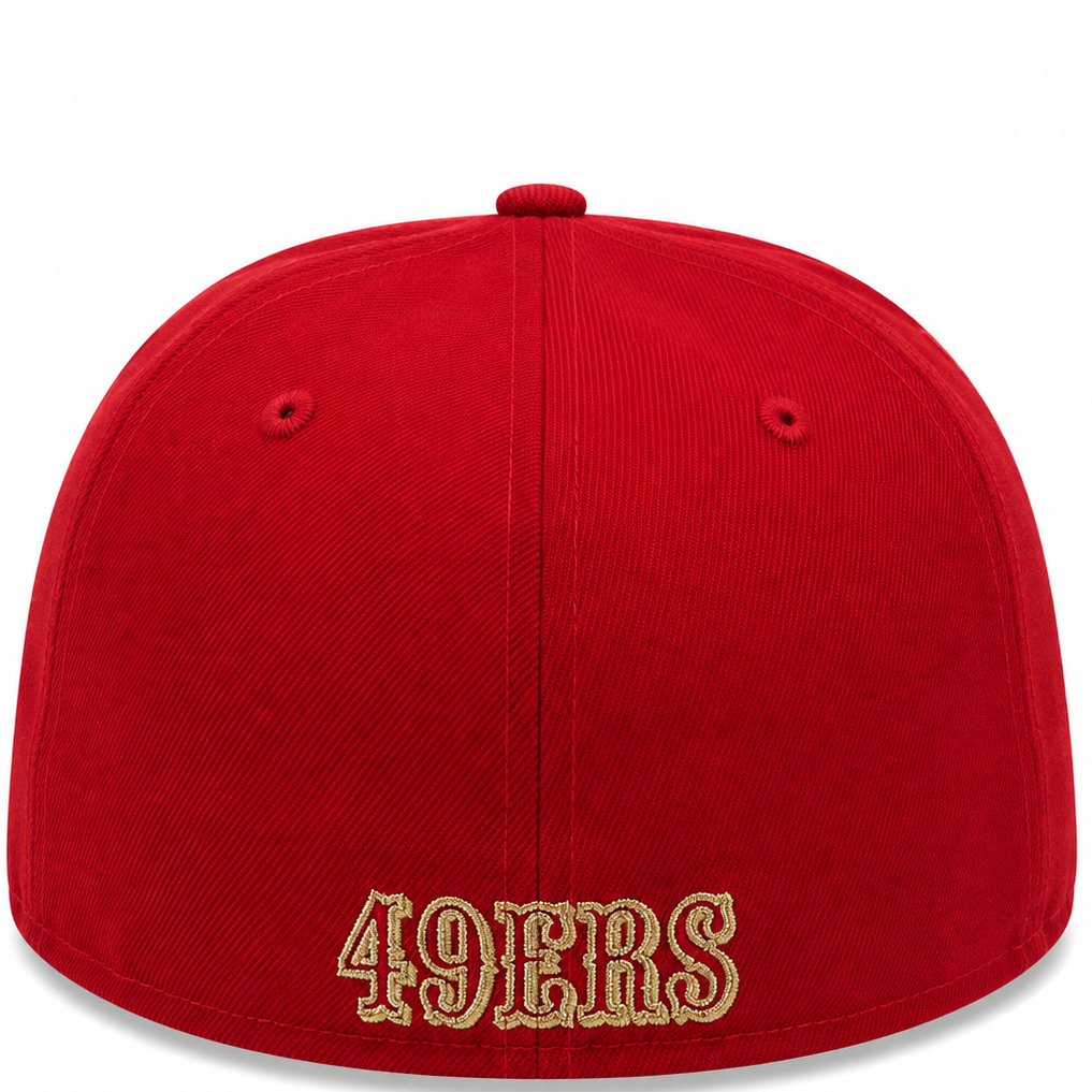 San Francisco 49ers red New Era 59FIFTY fitted hat - front view