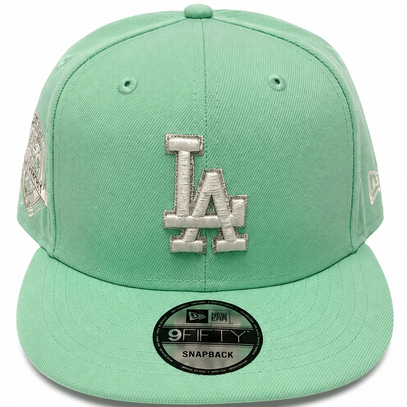 New Era Los Angeles Dodgers mint green 9FIFTY snapback hat - front view