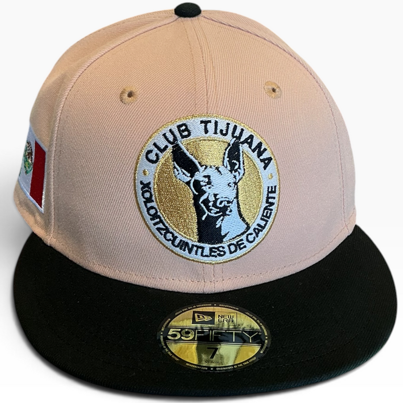 Club Tijuana Xolos Tan & Black New Era 59FIFTY fitted hat - back view