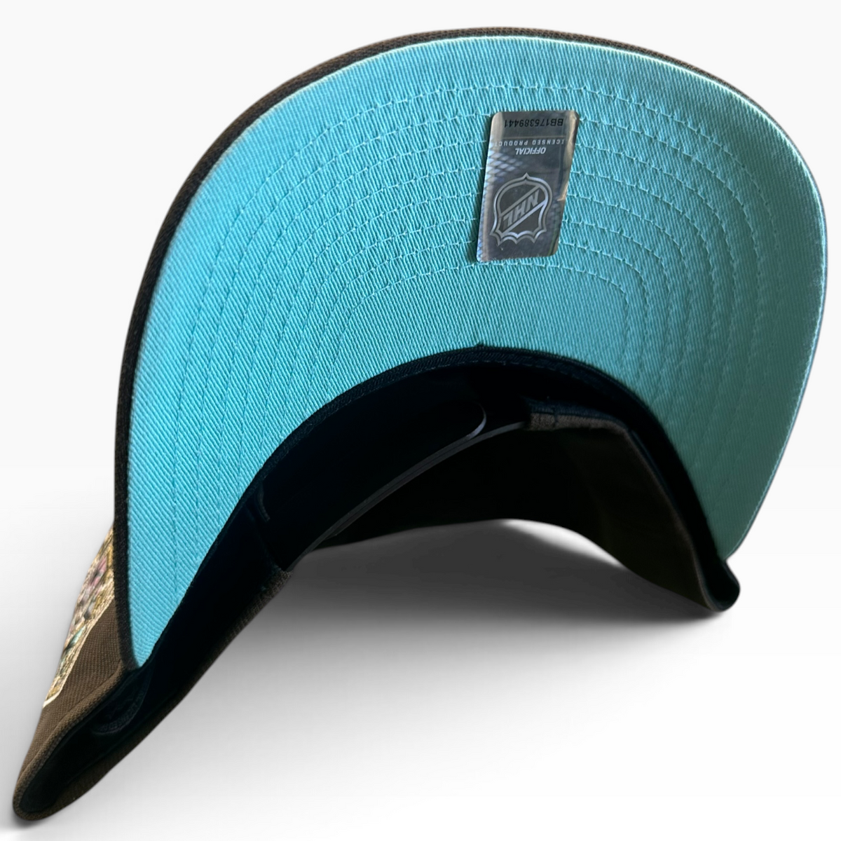 Los Angeles Kings brown and pink retro logo New Era 9FIFTY A-Frame snapback hat - side view