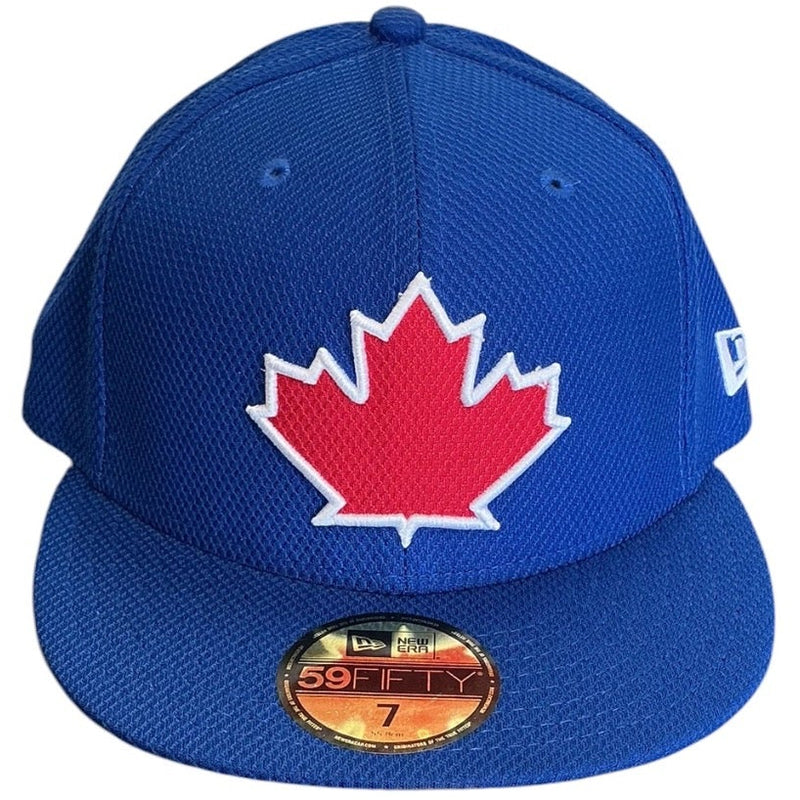 Toronto Blue Jays Royal Blue Canada Maple Leaf New Era 59FIFTY fitted hat - side view