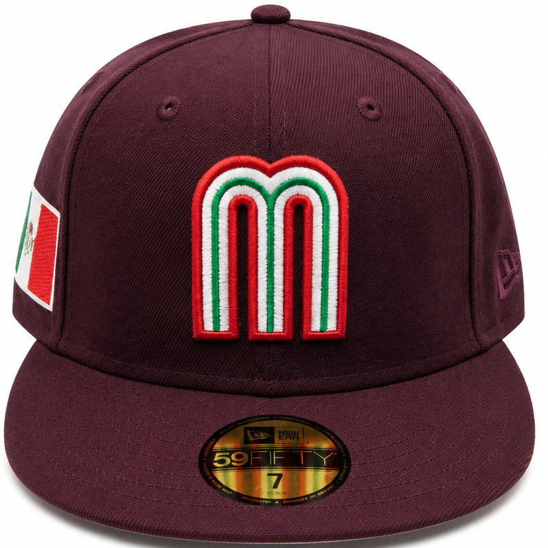 Mexico Burgundy New Era 59FIFTY fitted hat - back view