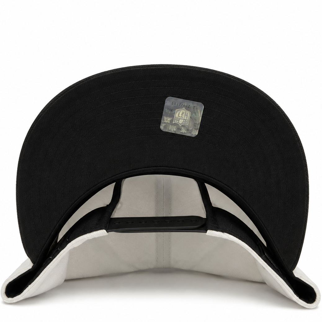 Las Vegas Raiders cream and black mint logo 9FIFTY snapback - front view