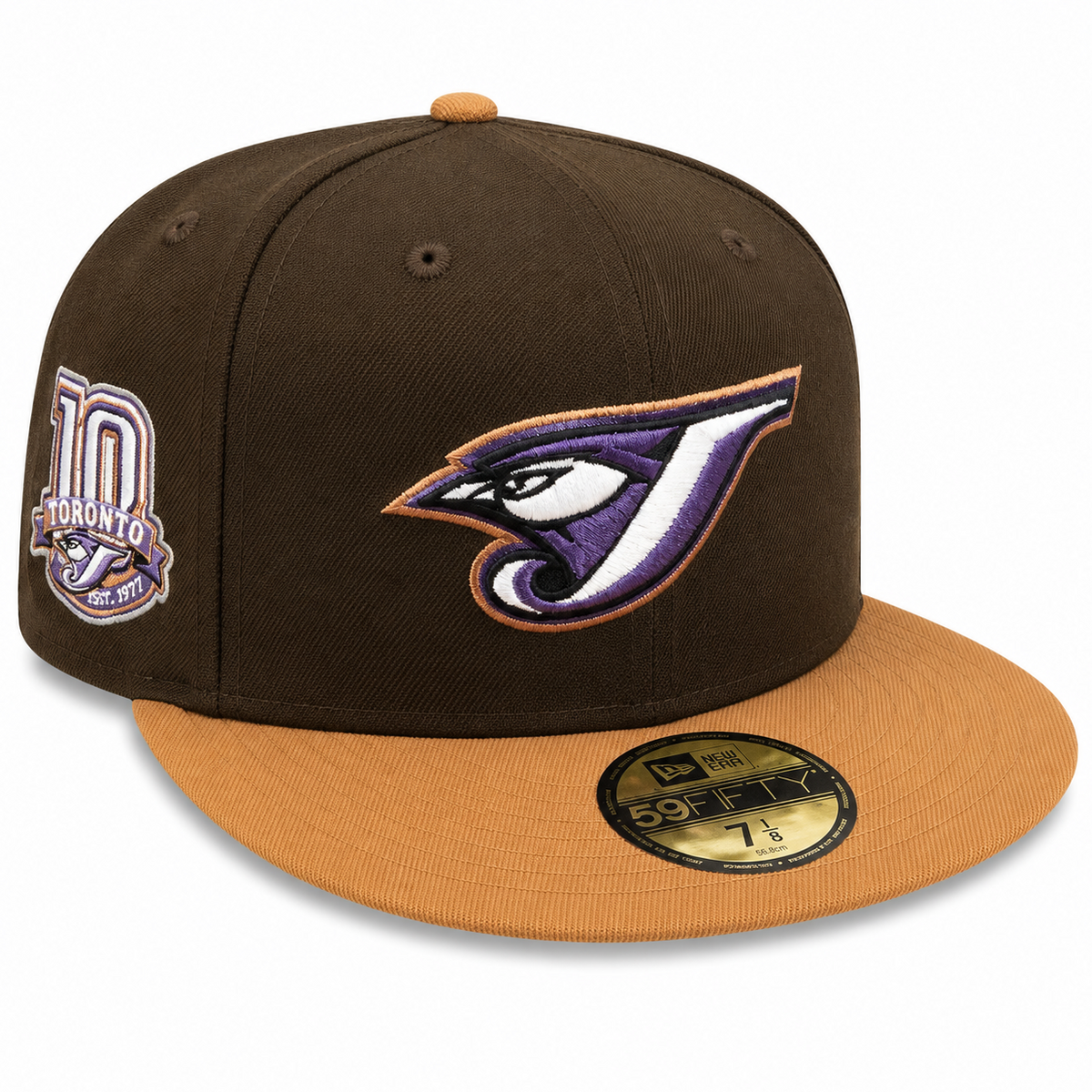 Toronto Blue Jays Brown/Tan New Era 59FIFTY fitted hat - back view