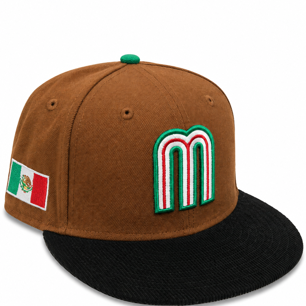 Mexico Brown / Black New Era 59FIFTY fitted hat - side view