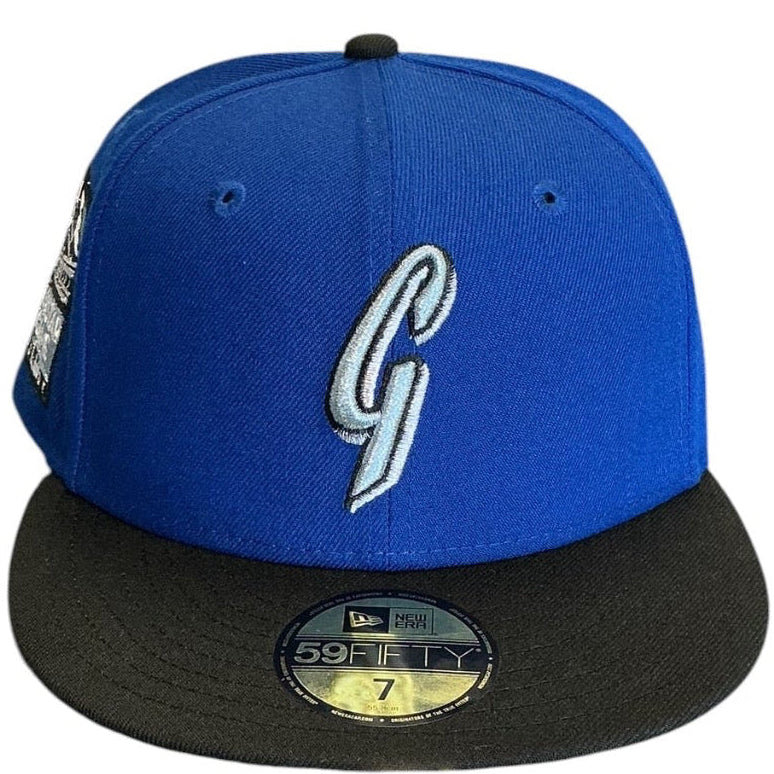Seattle Mariners royal blue and black New Era 59FIFTY fitted hat - side view