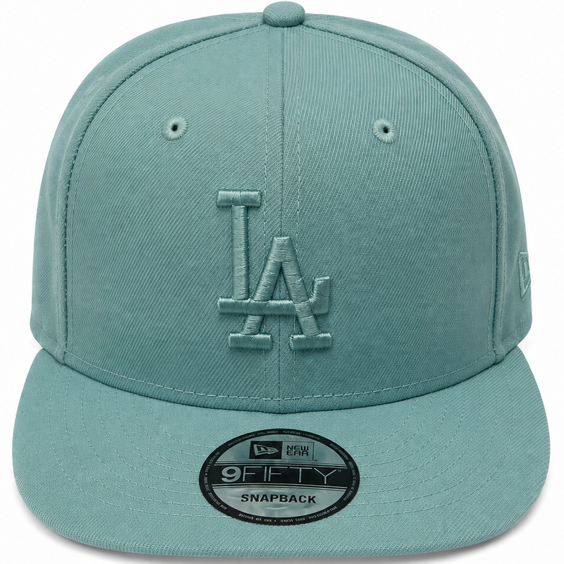 New Era Los Angeles Dodgers tonal teal 9FIFTY snapback hat - front view
