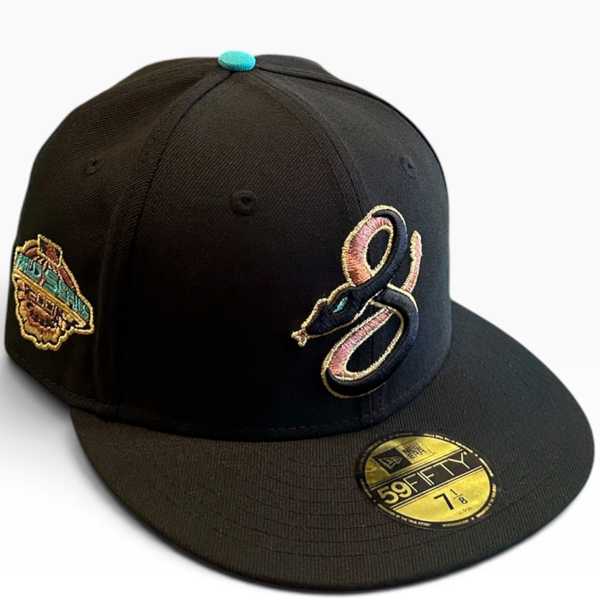 Arizona Diamondbacks Black/Teal New Era 59FIFTY fitted hat - front view