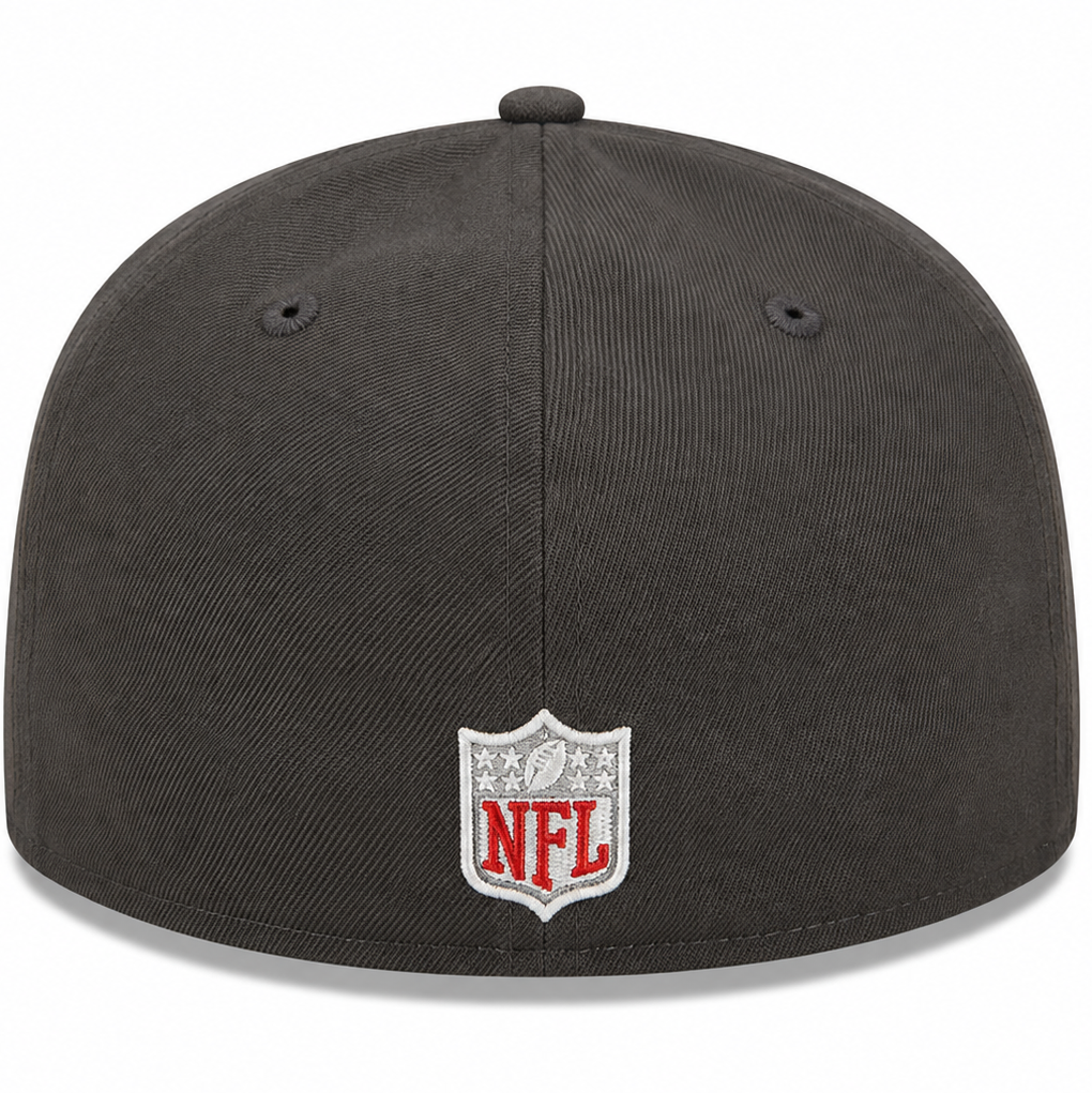 Dallas Cowboys SD Star dark gray and black New Era 59FIFTY fitted hat - back view