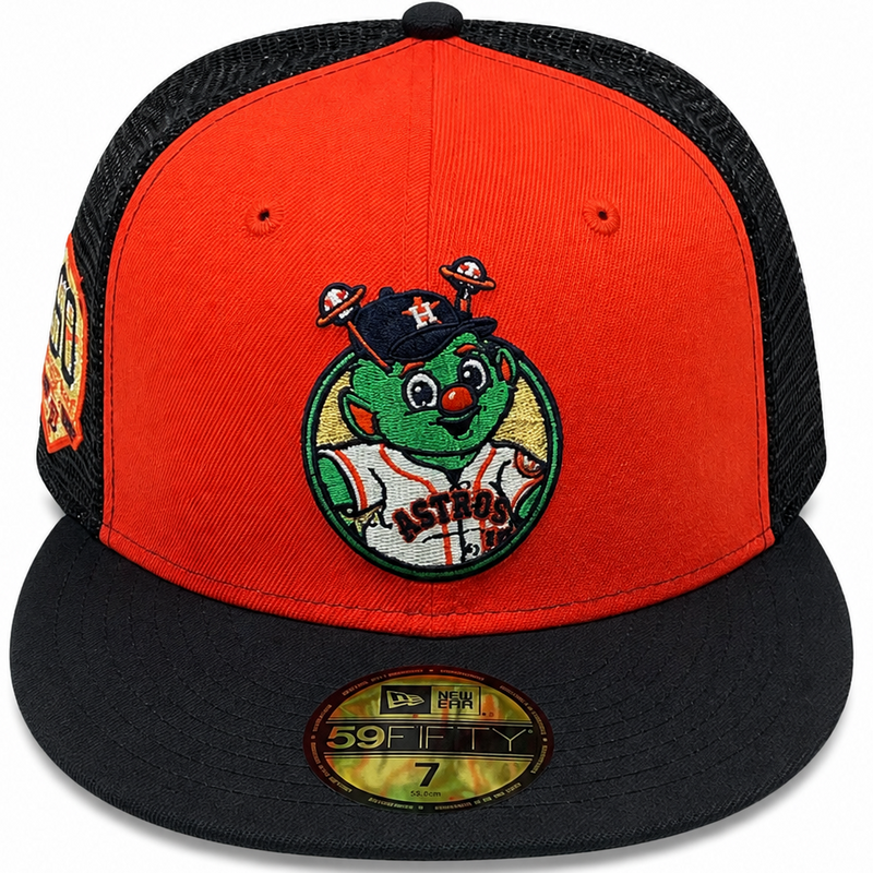 Houston Astros Orange/Black New Era 59FIFTY fitted hat - side view
