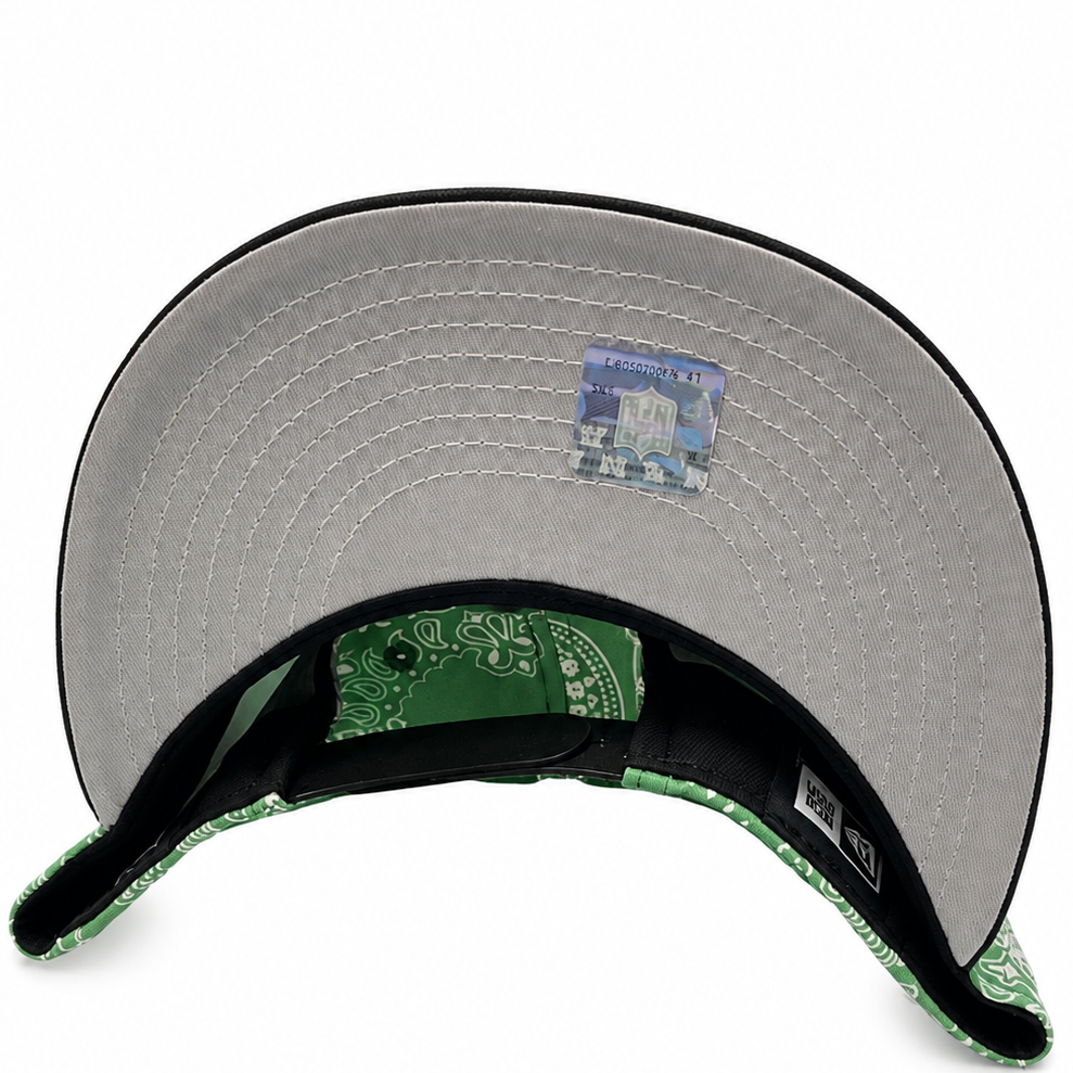 New York Jets green paisley 9FIFTY snapback hat - front view