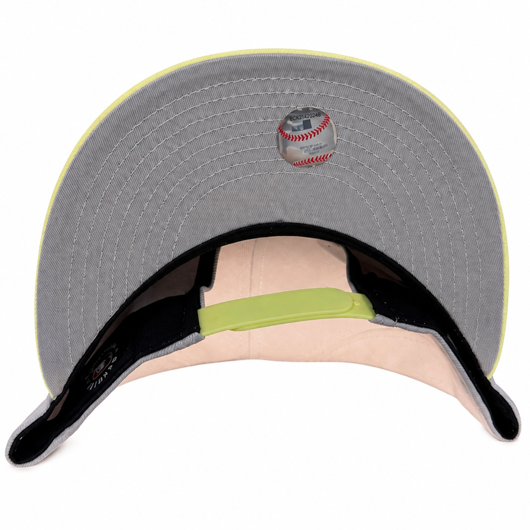 LA Dodgers gray snapback with yellow flat brim - alternate view