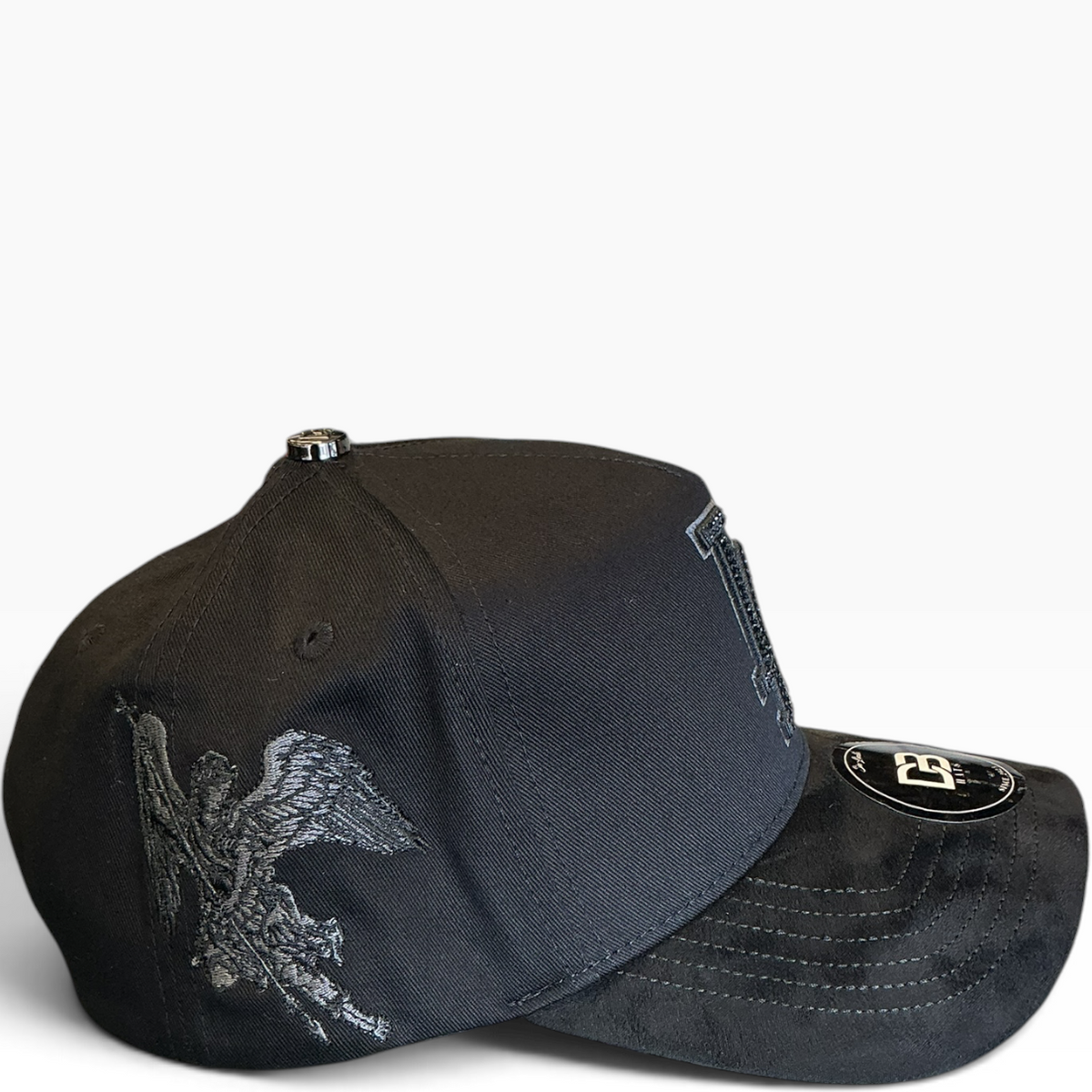 DB Hats LA snapback with side embroidery - side view