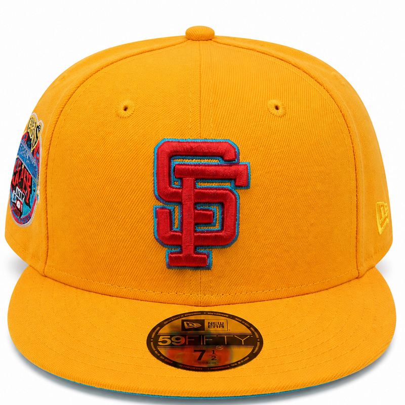 San Francisco Giants gold New Era 59FIFTY fitted hat - back view
