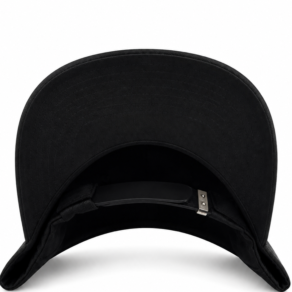 Rodeo Jinete black cap with raised rodeo horse graphics - front view