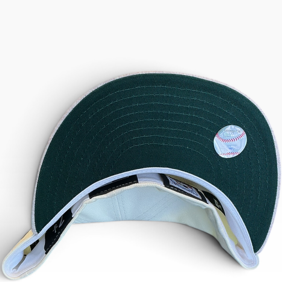 Los Angeles Dodgers Cream & Tan World Series New Era 59FIFTY fitted hat - back view
