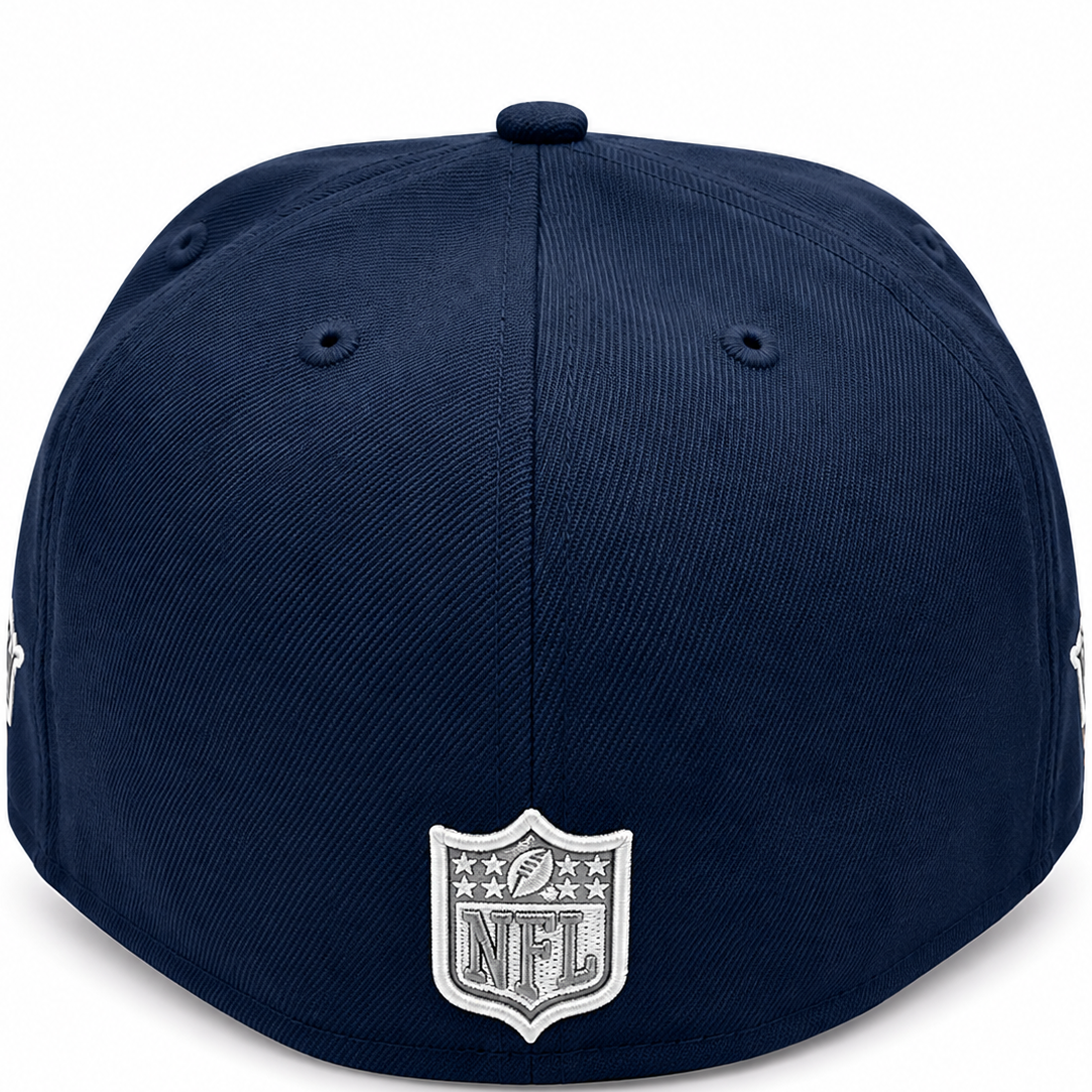 Dallas Cowboys navy New Era 59FIFTY fitted hat - front view