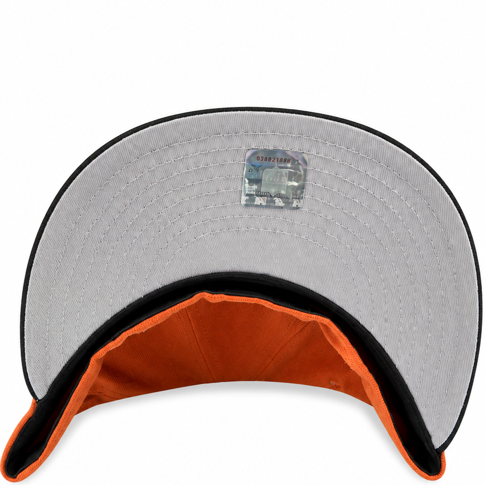 Miami Dolphins Orange / Black New Era 59FIFTY fitted hat - back view