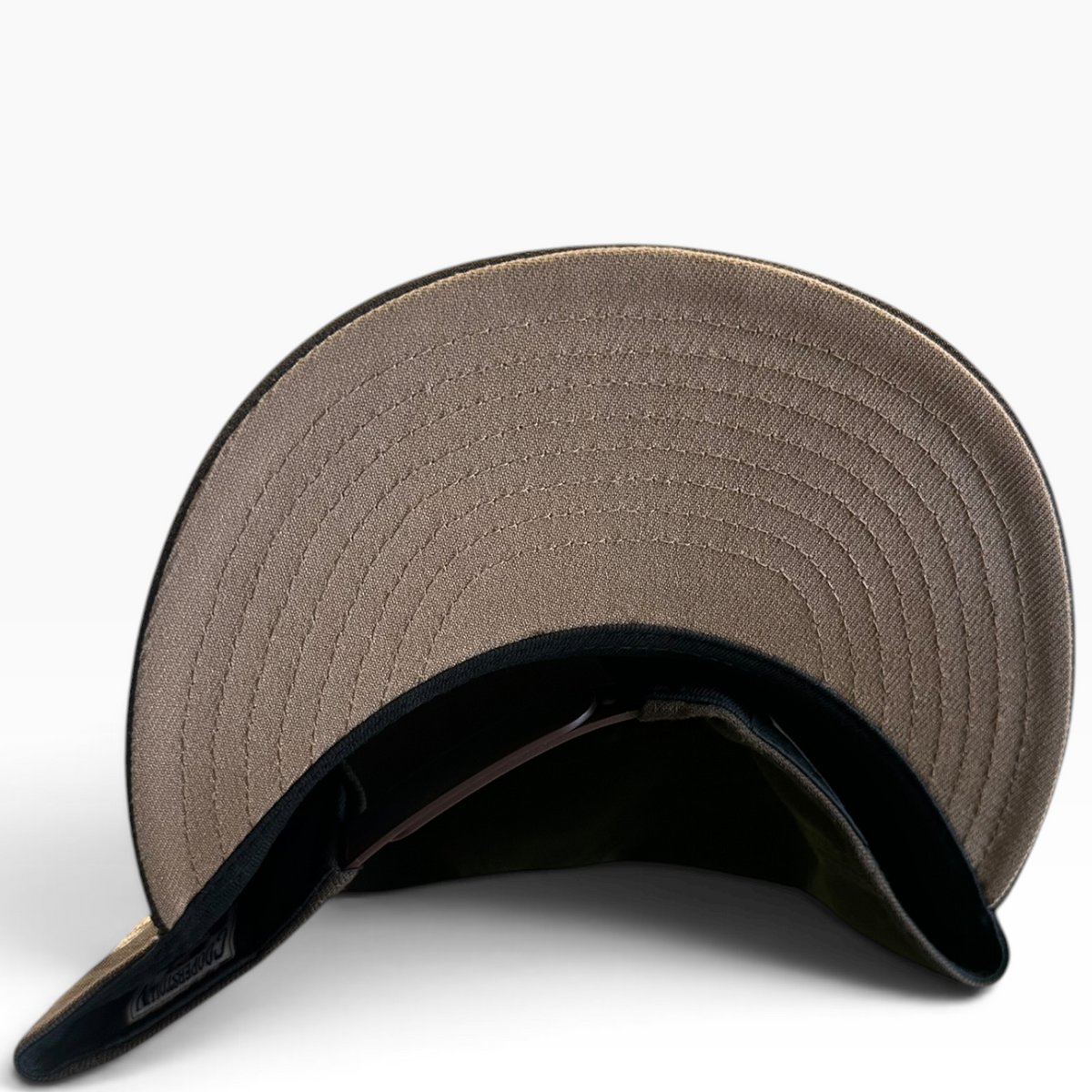 Dodgers brown and gold snapback - back view