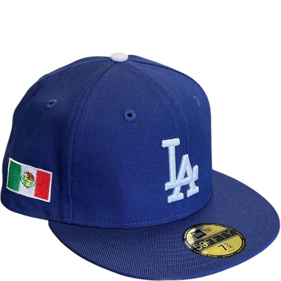 Los Angeles Dodgers royal blue New Era 59FIFTY fitted hat - back view