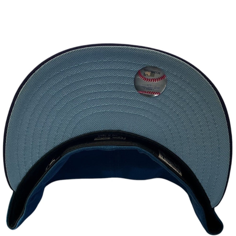 Seattle Mariners teal and purple New Era 59FIFTY fitted hat - front view
