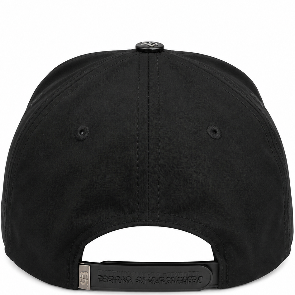 Rodeo Jinete black ranchero cap - side view